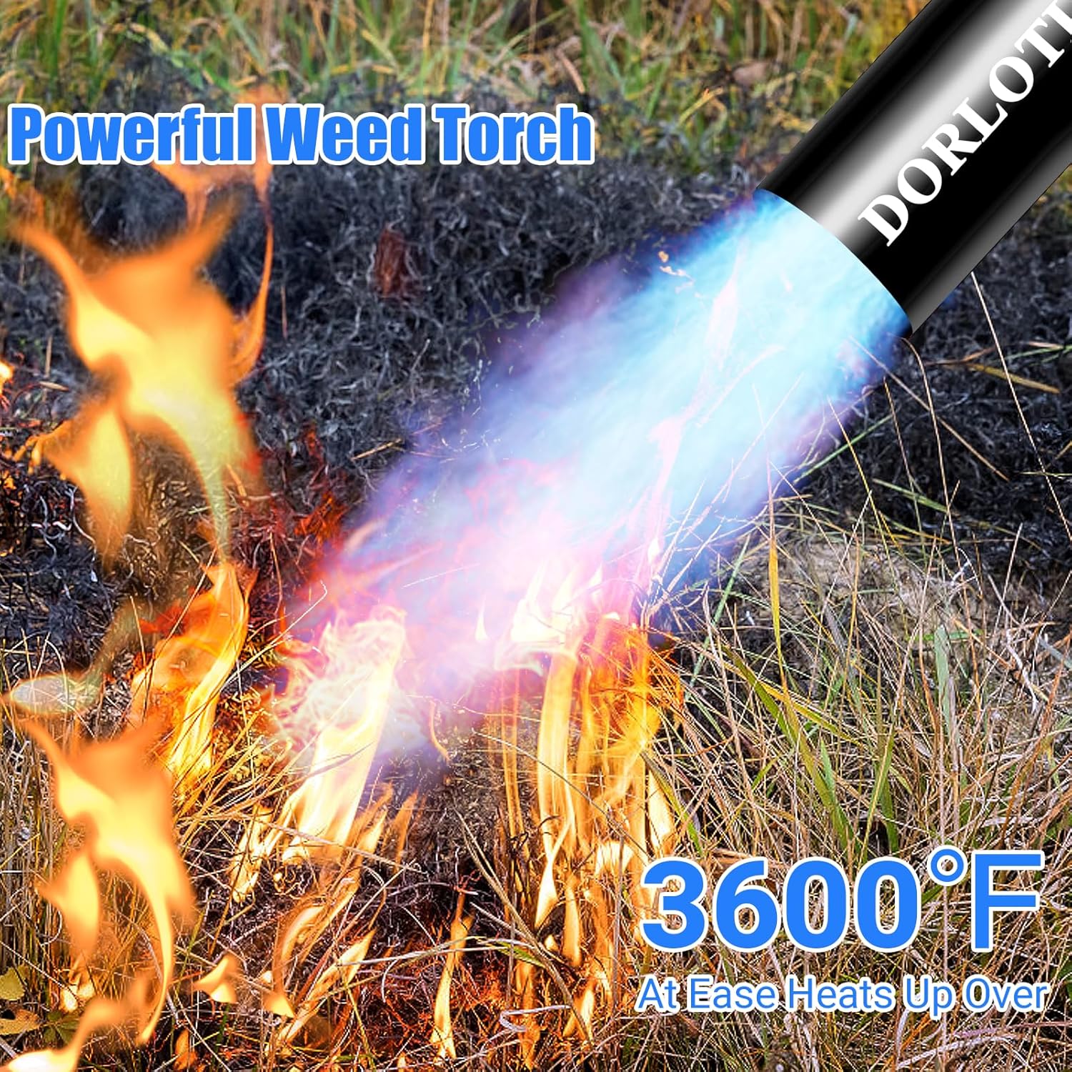 High‑Output Propane Torch Kit — Turbo Ignition, 10ft Hose, Storage Bag (Weeding, Roofing, Ice Melt)