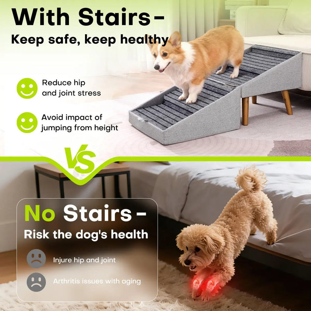 17-inch Tall Dog Ramp Ottoman for Sofas