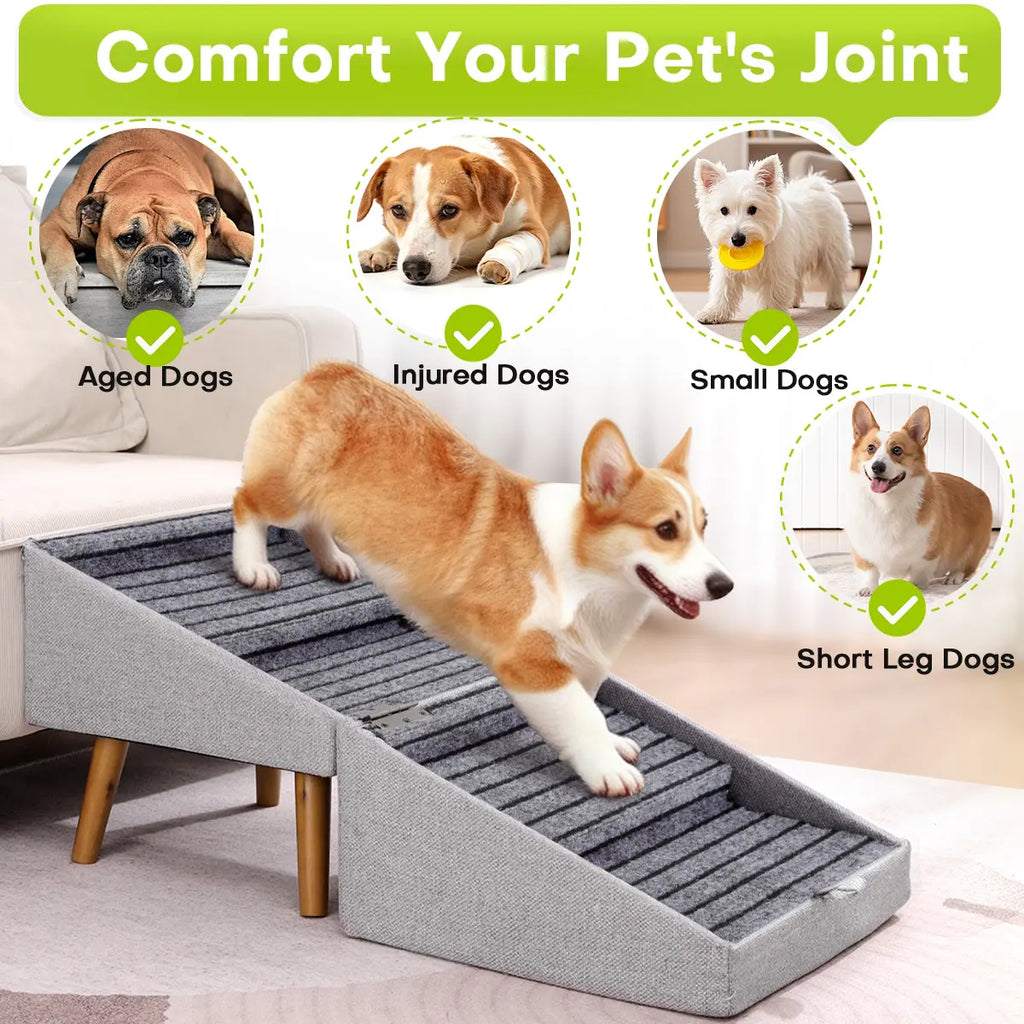 17-inch Tall Dog Ramp Ottoman for Sofas