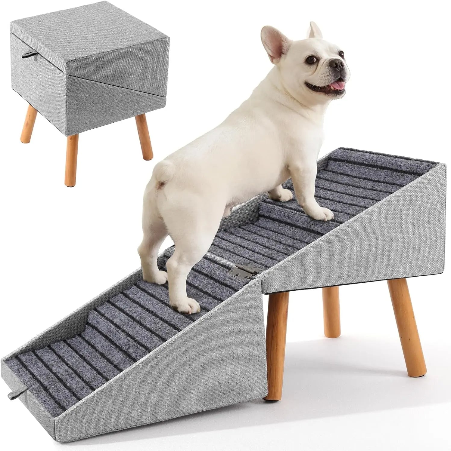 17-inch Tall Dog Ramp Ottoman for Sofas